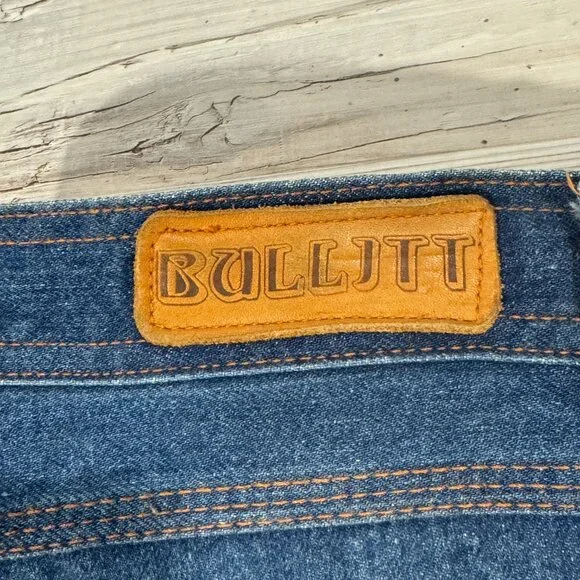 Rare VTG Men 35x31.5 St. Leger Bullitt Blue Jeans w/ Elephant Flare Bell Bottoms